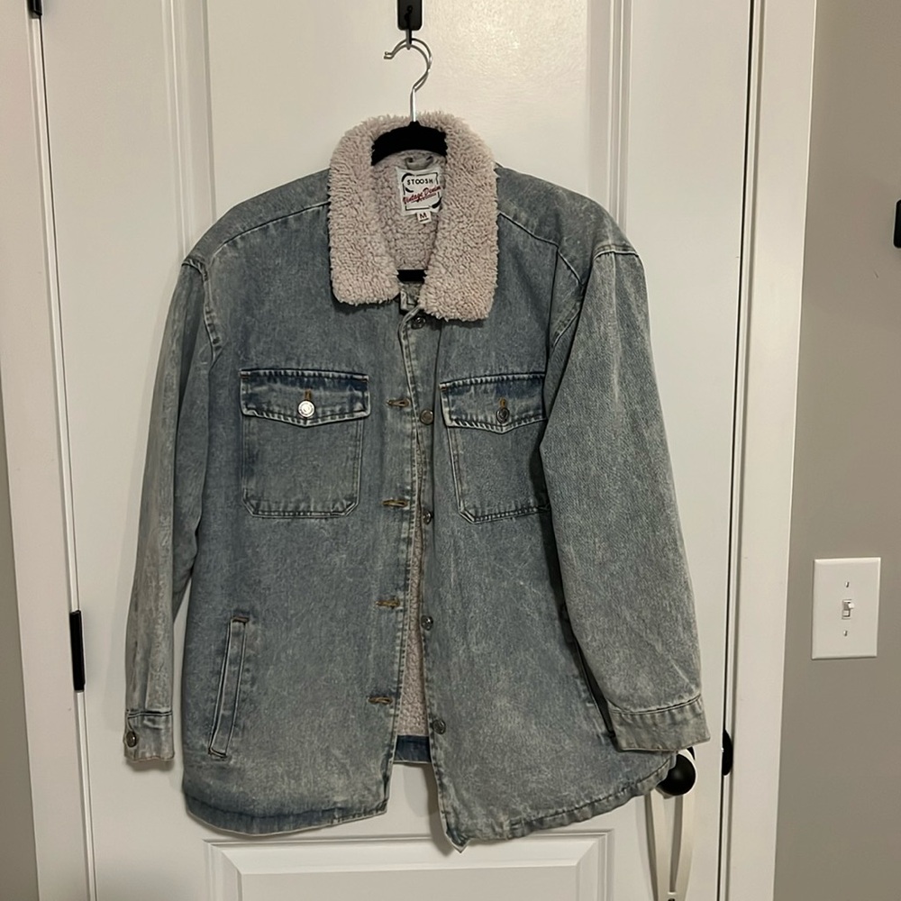 Denim Jacket with Sherpa Lining